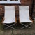 Wood Set of NY Chairs in White Canvas attributed to Takeshi Nii, Japan, 1950s For Sale - Image 7 of 14