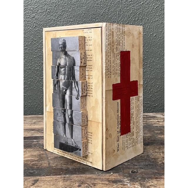 Vintage Original Mixed Media Jenga Box For Sale - Image 10 of 14
