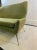 Green Mid Century Modernist Brass Leg Italian Settee Attributed to Marco Zanuso For Sale - Image 8 of 11