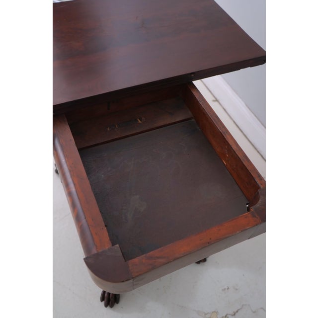 Antique American Empire Mahogany Game Table For Sale - Image 4 of 18