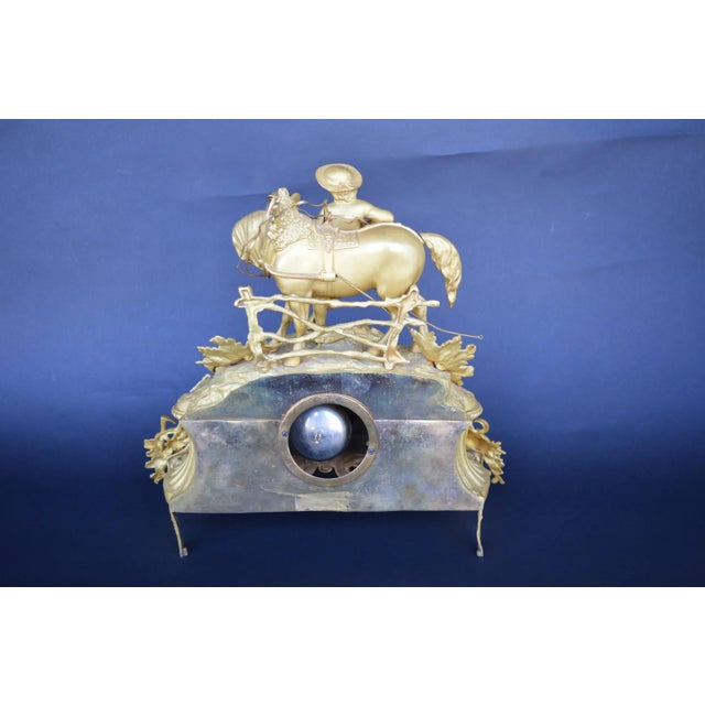 Late 19th Century Late 19th Century French Gilt and Ormulu Mantel Clock For Sale - Image 5 of 8