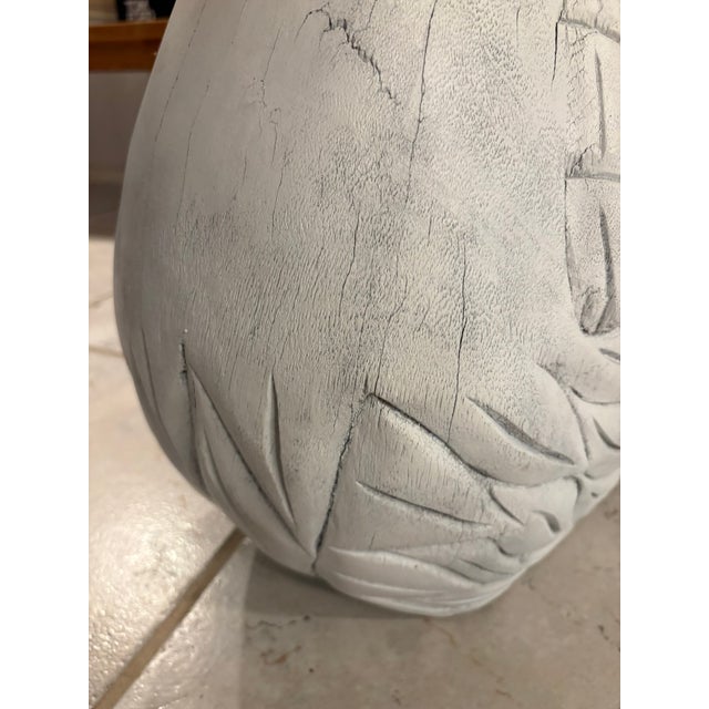 Monumental Vintage Hand Carved Wooden Swan Sculpture Palm Beach Chic Folk Art For Sale - Image 11 of 13