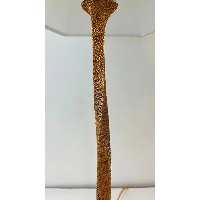 Pair of French Fondica Golden Bronze 90’s Table Lamps For Sale - Image 9 of 13