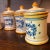 Italian Hand Painted Ceramic Canister - Set of 5 For Sale - Image 4 of 11