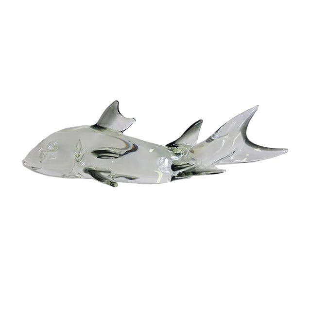 Pedestal Murano Glass Fish, 1980s For Sale