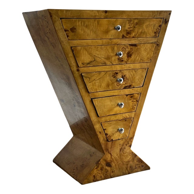 Art Deco Burl Commode or Console For Sale