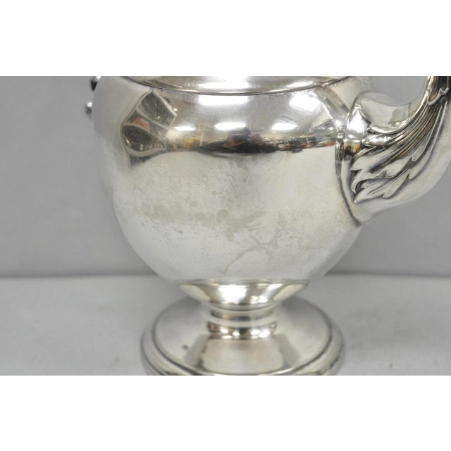 Metal Vintage Victorian Silver Plated Footed Coffee Pot Tea Kettle For Sale - Image 7 of 12