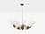 Mid-Century Modern 1940s Itsu, Finnish Modern, Chandelier, Brass, Glass For Sale - Image 3 of 11