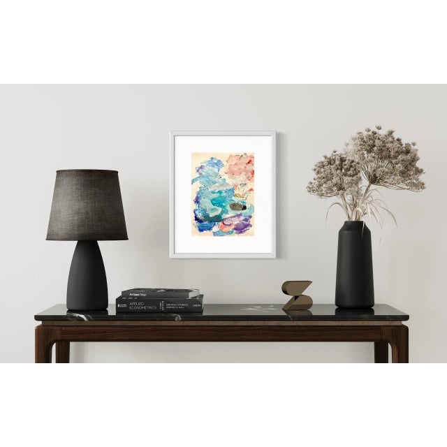 One painting from a complete series of abstract paintings by mid career artist Ben Junta. Full of vibrant color, and...