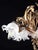 Metal Art Nouveau Chandelier in Bronze and Glass For Sale - Image 7 of 7