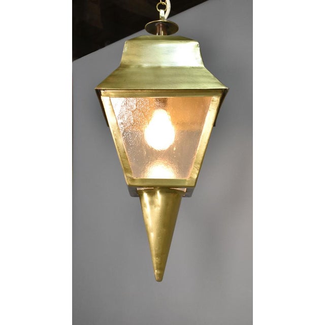 Antique French Exterior Bronze Lantern, 1890s For Sale - Image 10 of 16