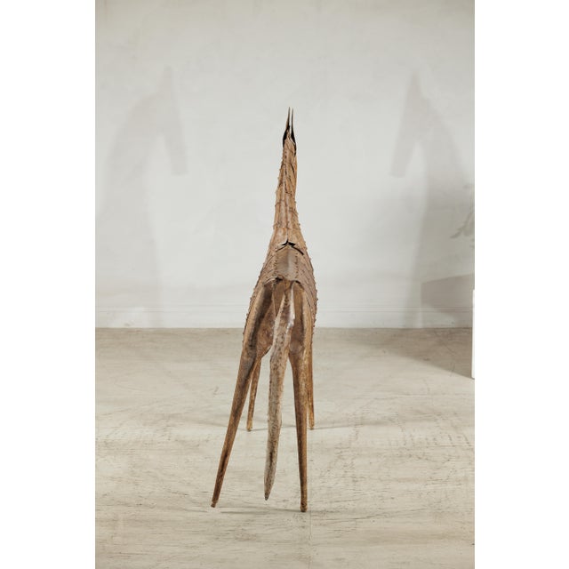 Vintage Indian Riveted Iron Horse Sculpture with Rustic Patina For Sale - Image 12 of 18