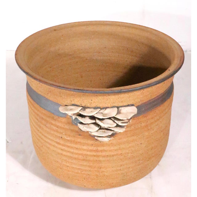 1970's Studio Made Art Pottery Stoneware Planter With Fungus Growth Decoration For Sale In New York - Image 6 of 15