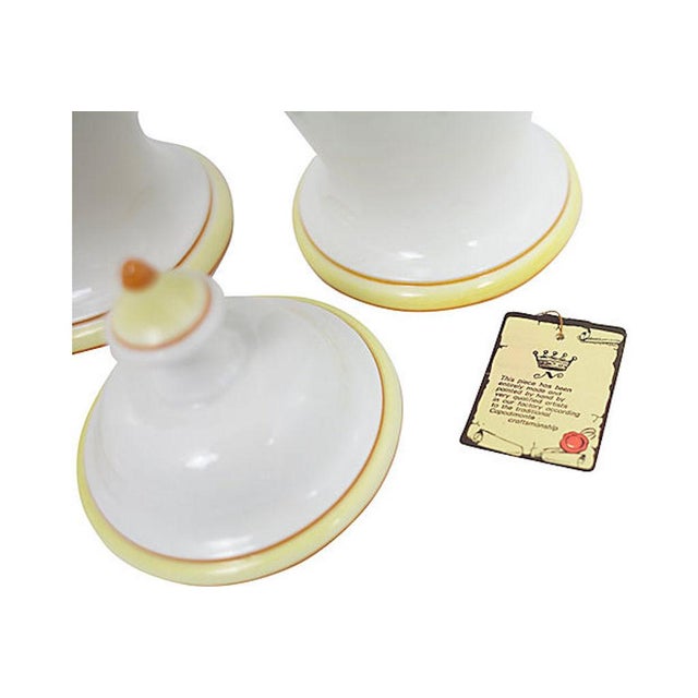 Mid-Century Italian Porcelain Ginger Jars - a Pair For Sale In Los Angeles - Image 6 of 9