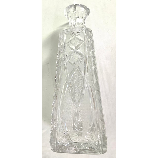 Transparent 1940s Art Nouveau Superior Cut Crystal Liqueur/Liquor Decanter For Sale - Image 8 of 12