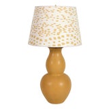 Barthold Copper Matte Ochre Double Gourd Ceramic Lamp For Sale