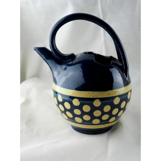 Early 20th French Folk Art Deco Paul Jacquet Spotted Deco Jug For Sale - Image 11 of 11
