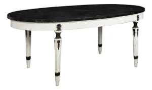Napoleon III Ovular Dining Table With Nero Portoro Marble Top