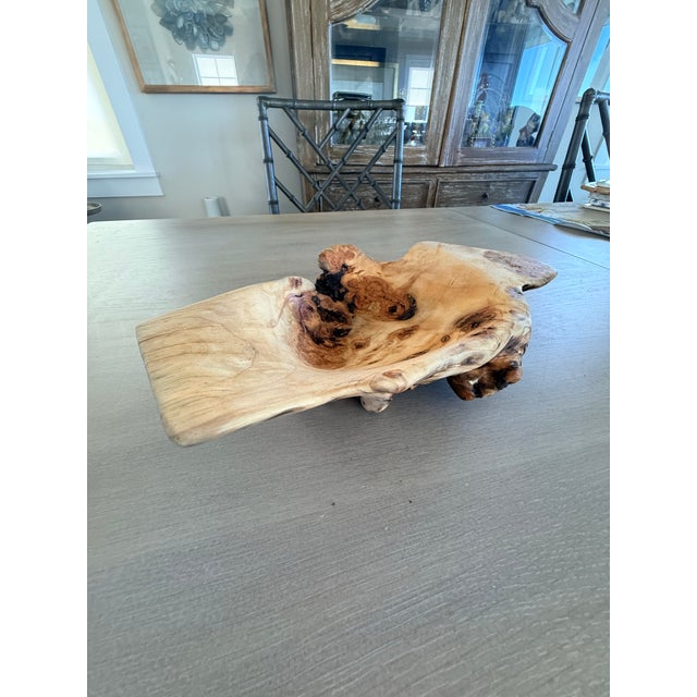 Shabby Chic Stunning Natural Aspen Wood Bowl For Sale - Image 3 of 12