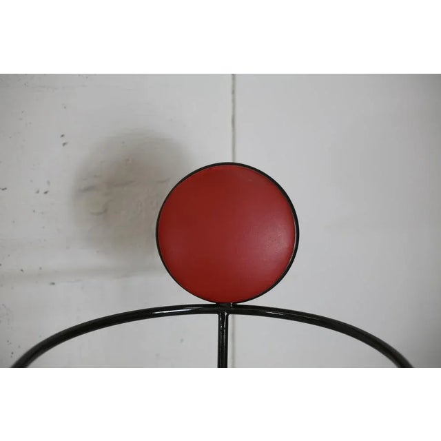 French Steel and Leather Armchairs, 1980s, Set of 3 For Sale - Image 15 of 18