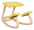 Variable Kneeling Chair in Ash and Yellow Fabric by Peter Opsvik for Varier For Sale