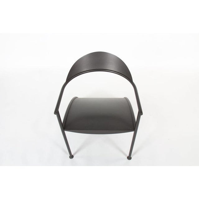 Black Pat Conley II Armchairs in Black Lacquered Steel by Philippe Starck for Xo, 1986, Set of 2 For Sale - Image 8 of 11
