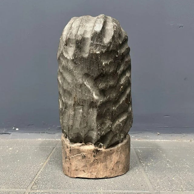 Painted Carved Wooden Head For Sale - Image 9 of 18