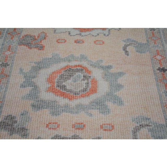 Turkish 1970s Turkish Oushak Knotted Wool Rug, 3'2''x10'8'' For Sale - Image 3 of 5