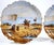 Bring color and coastal charm to an interior with this decorative pair of antique porcelain plates. Crafted in Paris,...