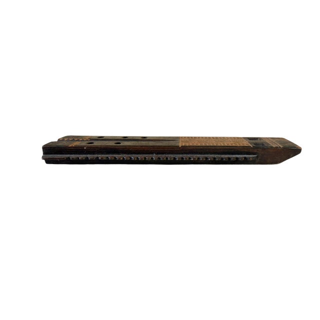 1980s Intage Dvojnice Traditional Balkan Double Flute 6.75" H For Sale - Image 5 of 9