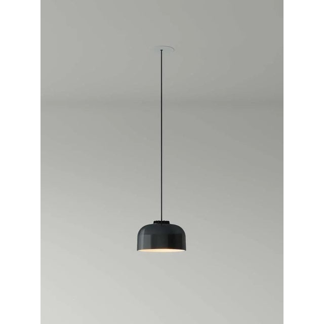 Large black headhat bowl pendant lamp by santa & cole dimensions: d 20 x h 12 cm materials: metal, ceramic. Cable lenght:...
