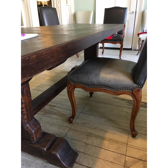Italian Baroque Style Carved Oak Library Or Dining Table Chairish