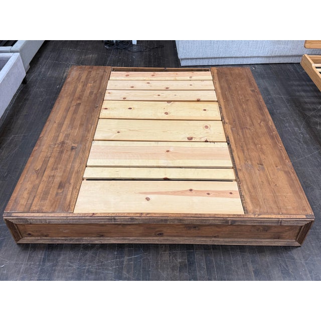 Design Plus Gallery presents an Eastern King Size Bespoke Six Drawer Platform Bed. This custom-made bed is constructed...
