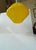 1970s Vintage Italian Pendant Lamp in Yellow Glass and Chrome Plating, 1970s For Sale - Image 5 of 11