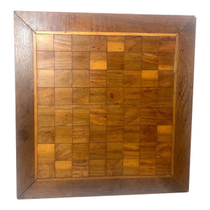High Quality Antique 1800's Handmade Wooden Marquetry Gaming Chess Checker Board
