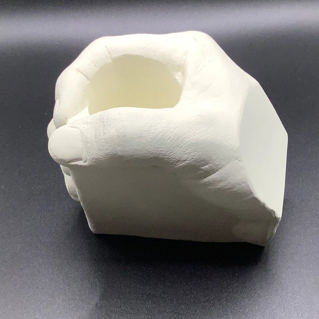 Dapila White Ceramic Hand Fist Pencil Pen Holder For Sale - Image 12 of 13