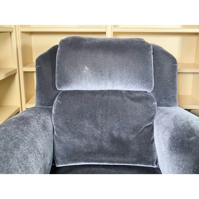 Late 19th Century Stunning Blue Velvet Empire Revival Accent Chairs (Pair) For Sale - Image 14 of 18