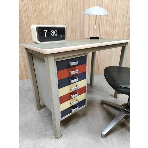 1950s Vintage Industrial Writing Desk by Andre Cordemeyer for Gispen, 1950s For Sale - Image 5 of 7