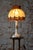 Art Deco Table Lamp in Ceramic and Textile Lampshade, Austria-Vienna, 1910s For Sale - Image 5 of 13