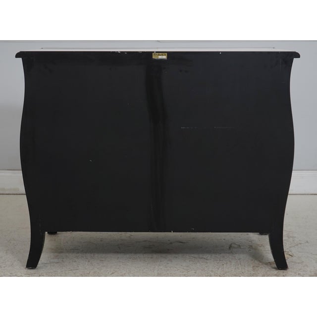 Harden Black Lacquer Chinoiserie Bombe Commode For Sale - Image 17 of 18