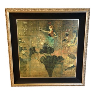 Late 20th Century Toulouse-Lautrec "The Moorish Dance" Brushstrokes Museum Replica on Canvas, Numbered 64/980, Framed For Sale
