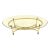 70's Midcentury LaBarge Style Brass Plated Base & Beveled Glass Oval Coffee Table For Sale
