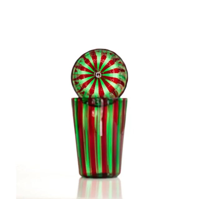 Italian Murano Glassware Set by Angelo Ballarin for Ribes Studio, 2004, Set of 2 For Sale - Image 3 of 5