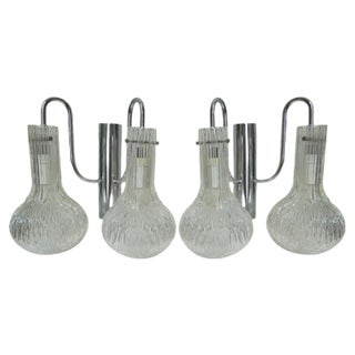 Italian Murano Glass Wall Lights, 1960s, Set of 2 For Sale