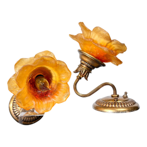 1960s Rare Authentic Feldman Lighting Co. Custom Resin & Bronzed Brass Sconces - A Pair