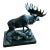 Vintage Cast Solid Brass With Bronze, Finish, Moose Sculpture/Doorstop - Style After Robert B Tate’s For Sale