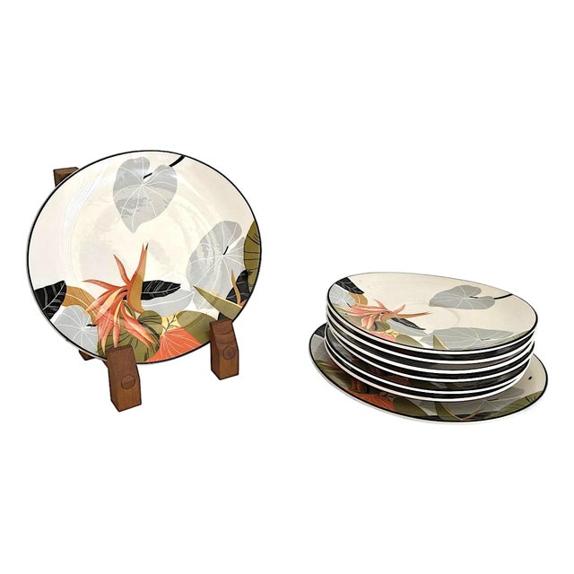 1980s Maui Oval Plates Designed by Larry Laslo for Sango For Sale