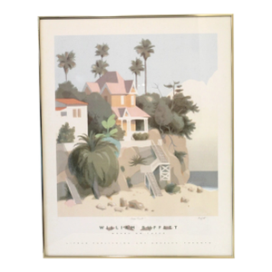 Late 20th Century "Ocean Front" by William Buffett Works on Paper Framed Poster