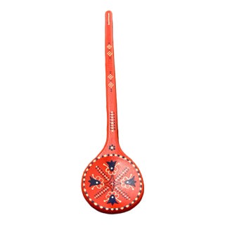 Vintage Swedish Dala Style Cooking Spoon For Sale