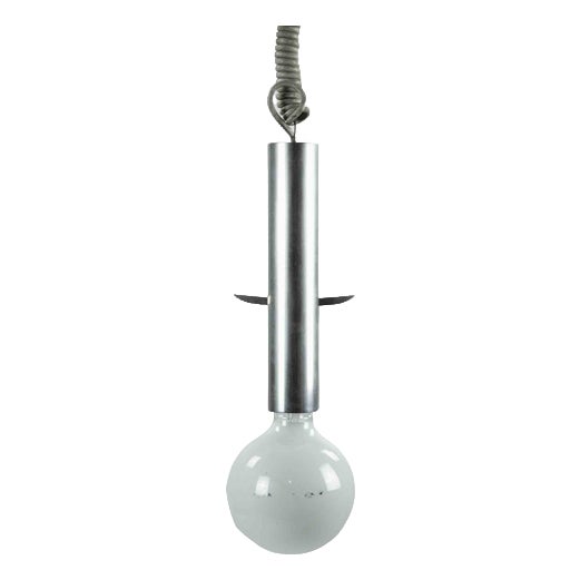 Minimalist Pendant Light in Metal from Gaetano Sciolari, Italy, 1970s For Sale